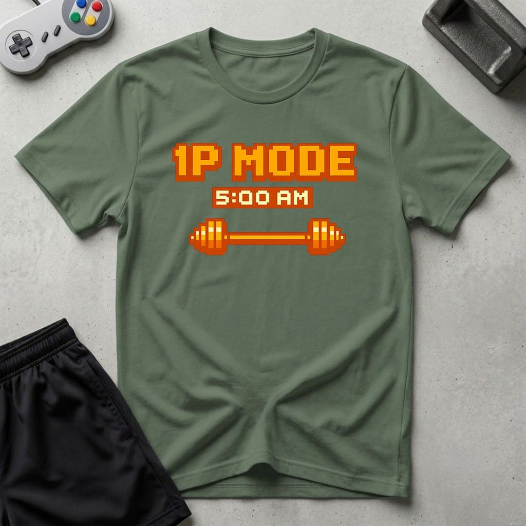 DreamMaker mockup — 1 Player Gym Mode T-Shirt (military-green)