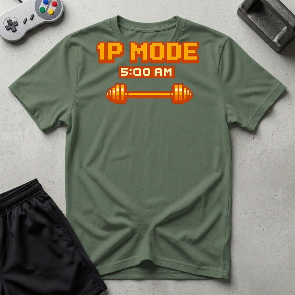 DreamMaker mockup — 1 Player Gym Mode T-Shirt (military-green)