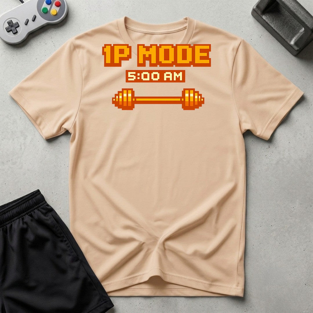 DreamMaker mockup — 1 Player Gym Mode T-Shirt (natural)