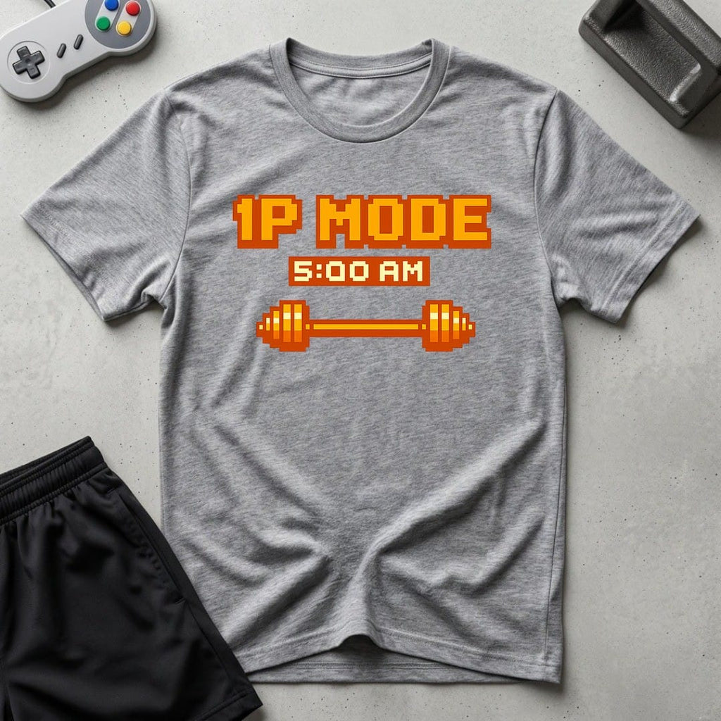 DreamMaker mockup — 1 Player Gym Mode T-Shirt (sport-grey)