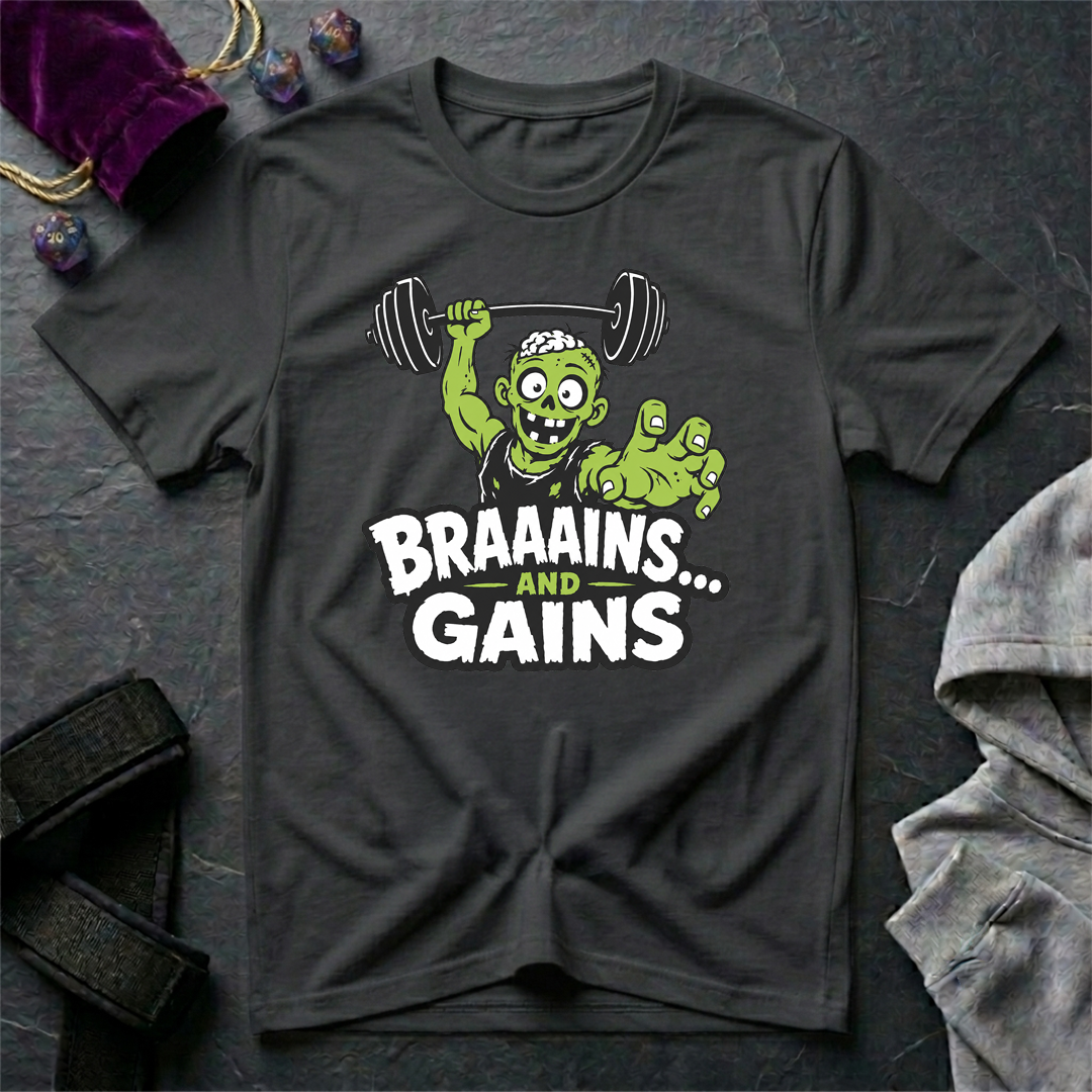 Braaains and Gains T-Shirt