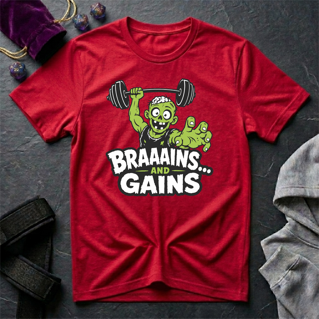 Braaains and Gains T-Shirt