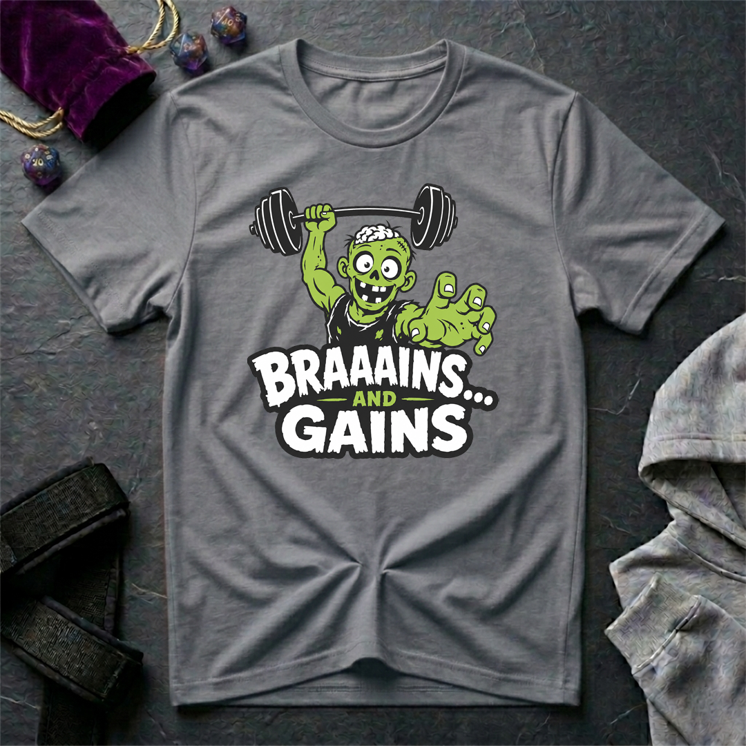 Braaains and Gains T-Shirt