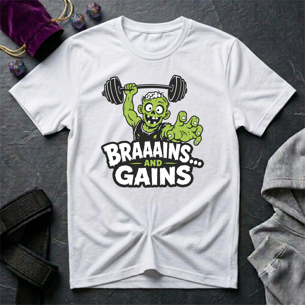 Braaains and Gains T-Shirt