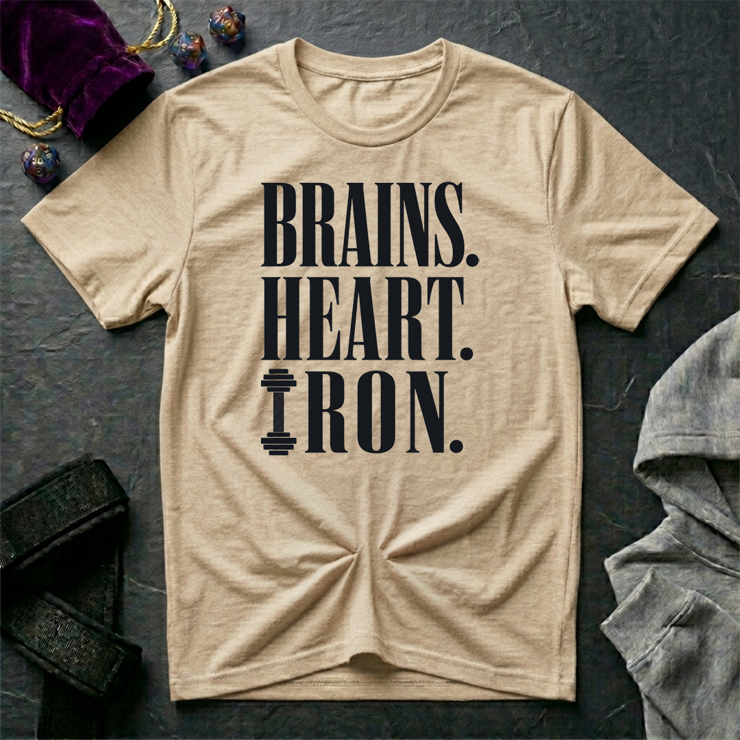 Brains Heart Iron T-Shirt