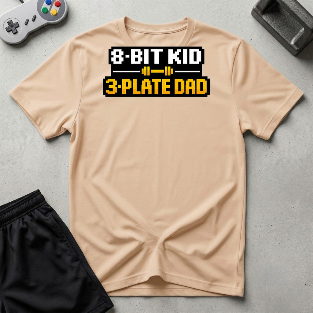 DreamMaker mockup — 3 Plate Dad T-Shirt (natural)