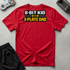 DreamMaker mockup — 3 Plate Dad T-Shirt (red)