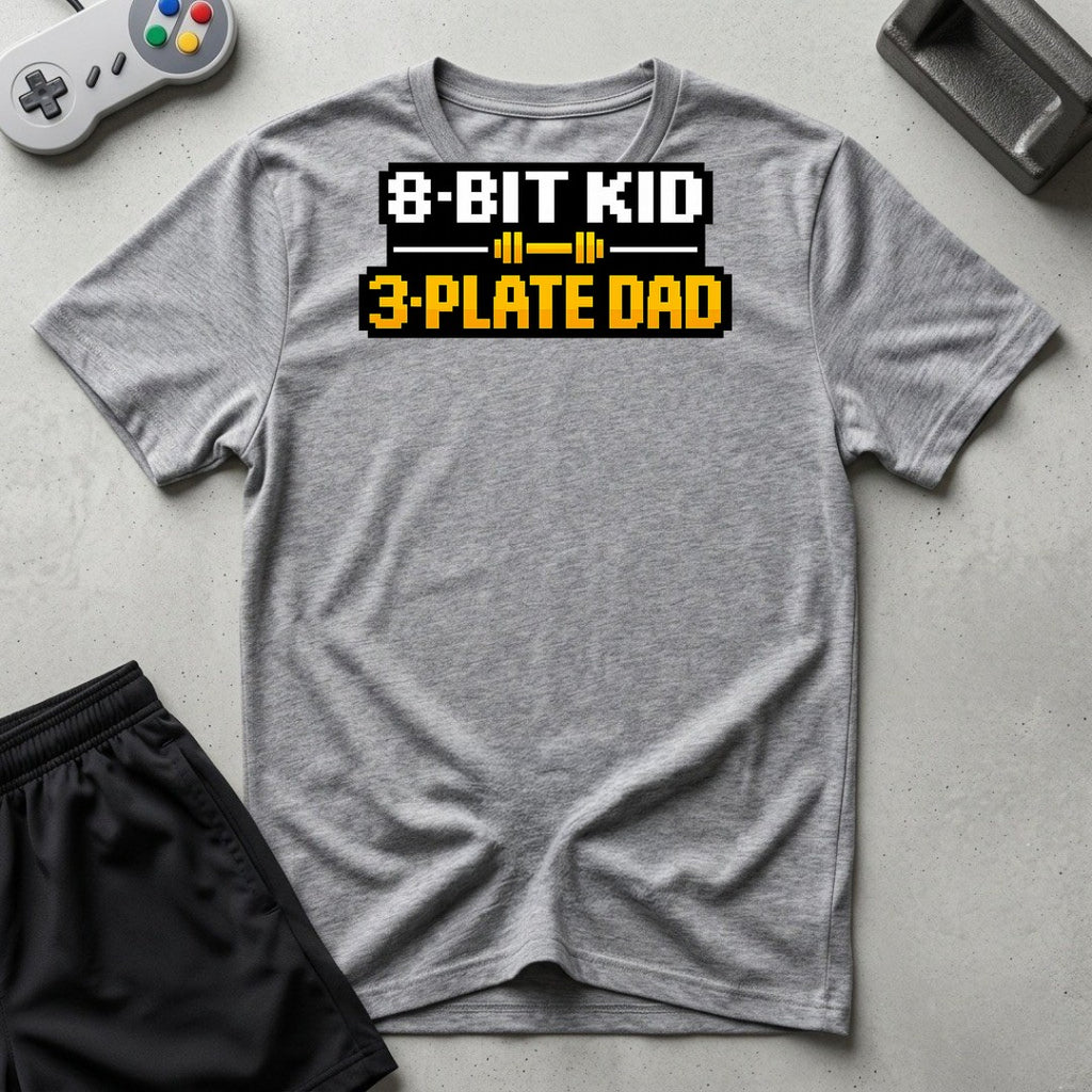DreamMaker mockup — 3 Plate Dad T-Shirt (sport-grey)
