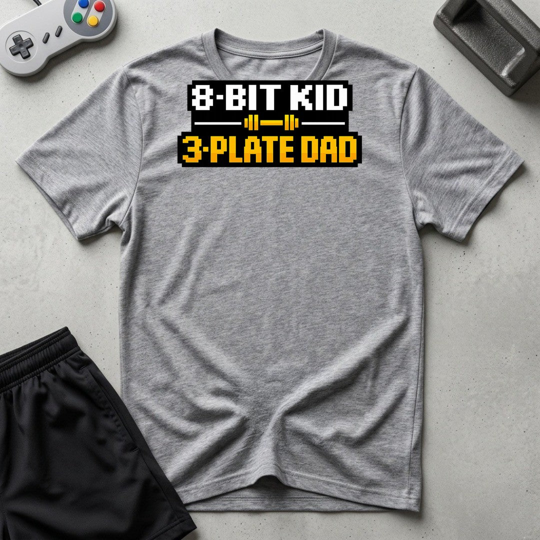 DreamMaker mockup — 3 Plate Dad T-Shirt (sport-grey)