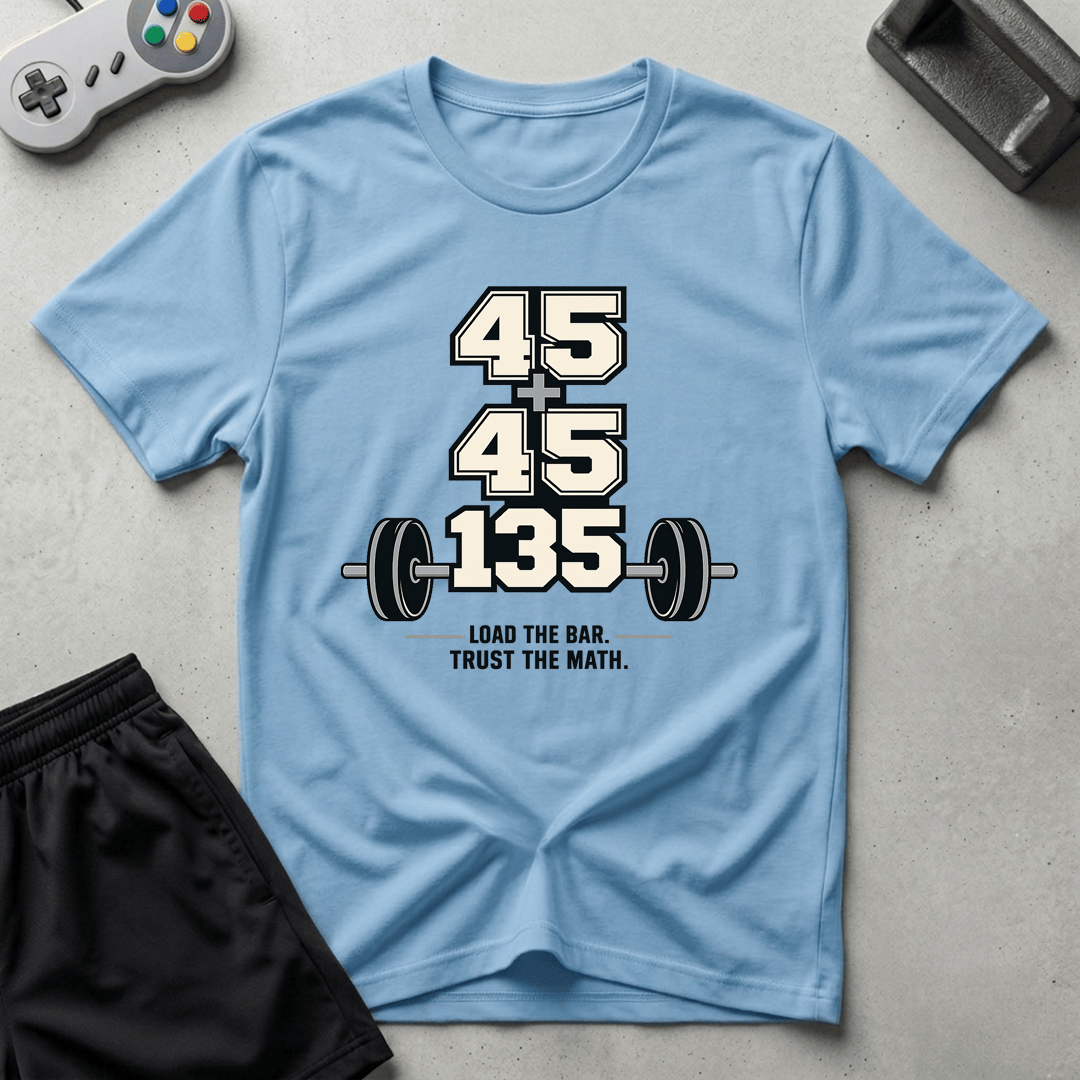 45 + 45 = 135 T-Shirt - Light Blue