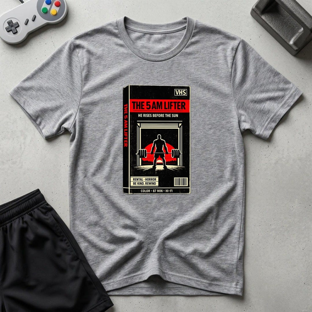 DreamMaker mockup — 5AM Lifter T-Shirt (sport-grey)
