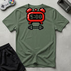 DreamMaker mockup — 5 AM Workout Alarm T-Shirt (military-green)