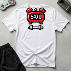 DreamMaker mockup — 5 AM Workout Alarm T-Shirt (white)