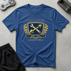 DreamMaker mockup — Artificer Crest T-Shirt (royal)