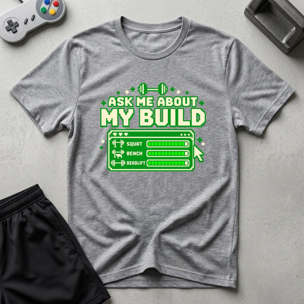 DreamMaker mockup — Ask About Build T-Shirt (sport-grey)