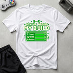 DreamMaker mockup — Ask About Build T-Shirt (white)