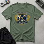 DreamMaker mockup — Barbarian Crest T-Shirt (military-green)