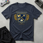 DreamMaker mockup — Barbarian Crest T-Shirt (navy)