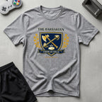 DreamMaker mockup — Barbarian Crest T-Shirt (sport-grey)