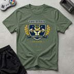 DreamMaker mockup — Bard Crest T-Shirt (military-green)
