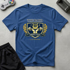 DreamMaker mockup — Bard Crest T-Shirt (royal)