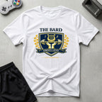 DreamMaker mockup — Bard Crest T-Shirt (white)