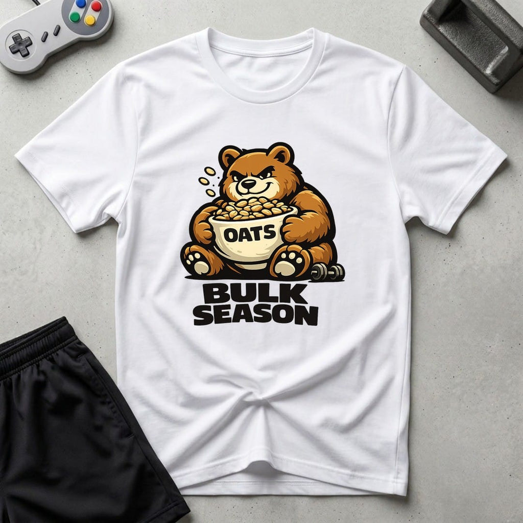 DreamMaker mockup — Bear Bulk Season T-Shirt (white)