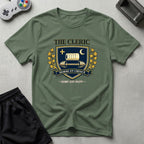 DreamMaker mockup — Cleric Crest T-Shirt (military-green)