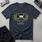 DreamMaker mockup — Cleric Crest T-Shirt (navy)