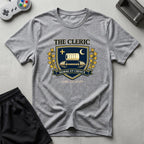 DreamMaker mockup — Cleric Crest T-Shirt (sport-grey)
