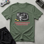 DreamMaker mockup — Dragons Hoard T-Shirt (military-green)