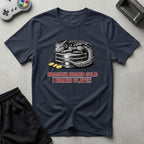DreamMaker mockup — Dragons Hoard T-Shirt (navy)