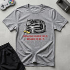 DreamMaker mockup — Dragons Hoard T-Shirt (sport-grey)