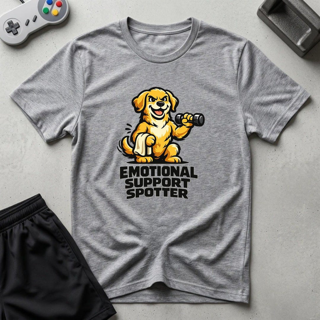 DreamMaker mockup — Emotional Support Spotter T-Shirt (sport-grey)