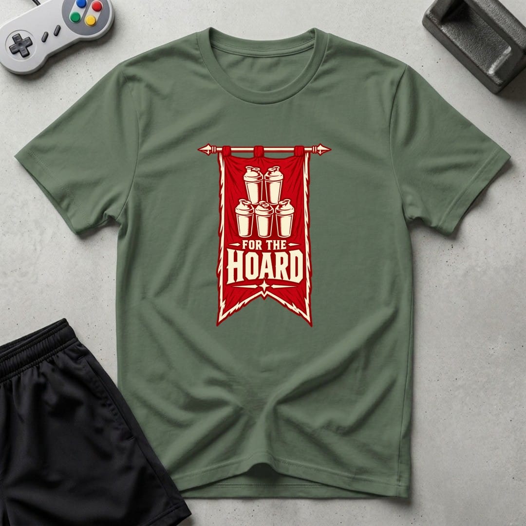 DreamMaker mockup — For The Hoard T-Shirt (military-green)