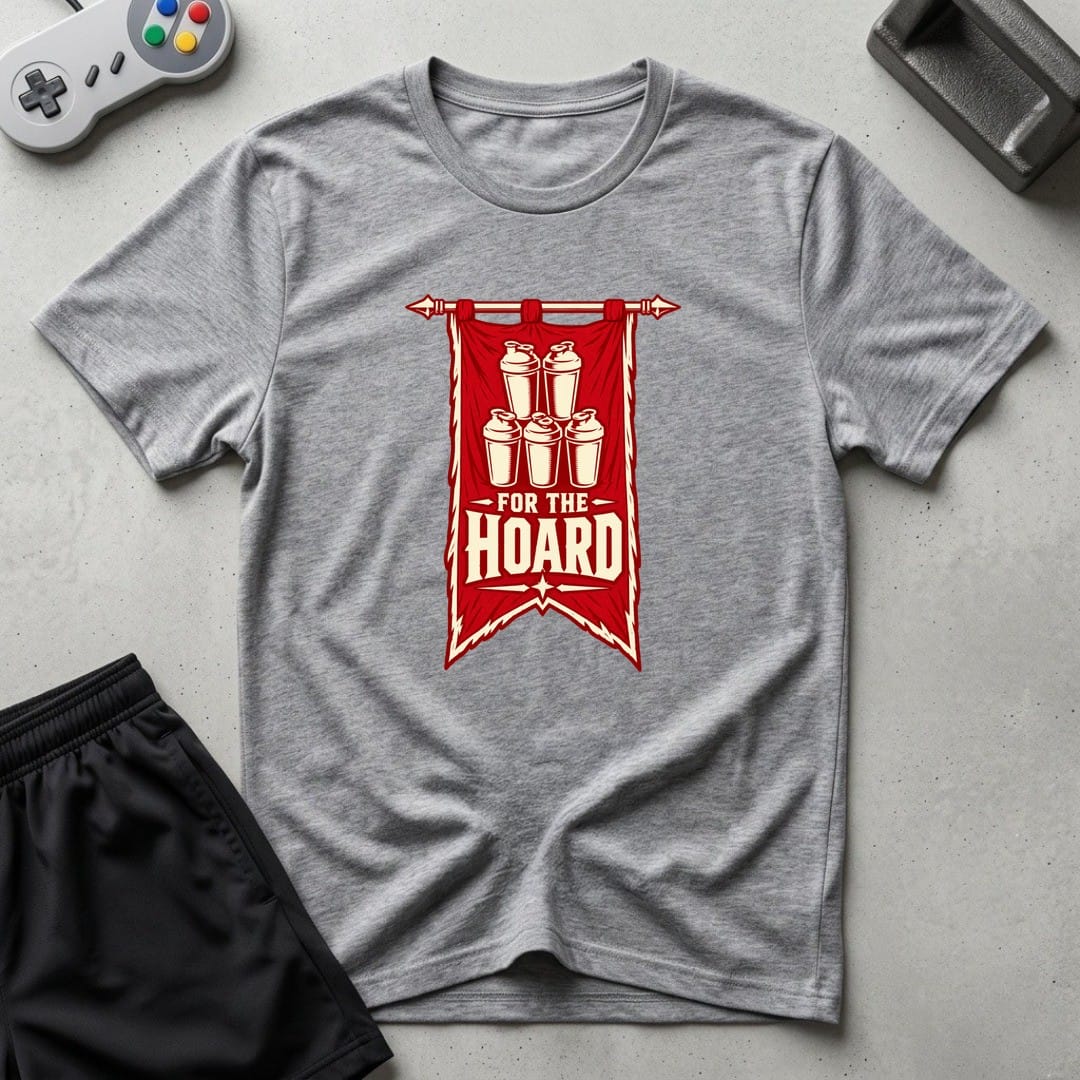 DreamMaker mockup — For The Hoard T-Shirt (sport-grey)