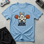 DreamMaker mockup — Gym Bunny T-Shirt (light-blue)