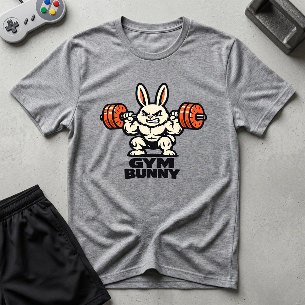 DreamMaker mockup — Gym Bunny T-Shirt (sport-grey)
