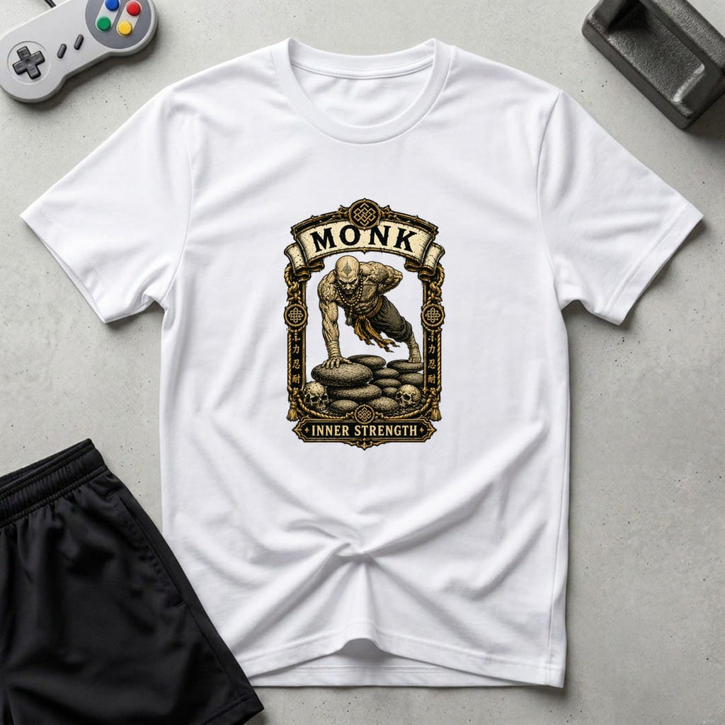 DreamMaker mockup — Inner Strength T-Shirt (white)
