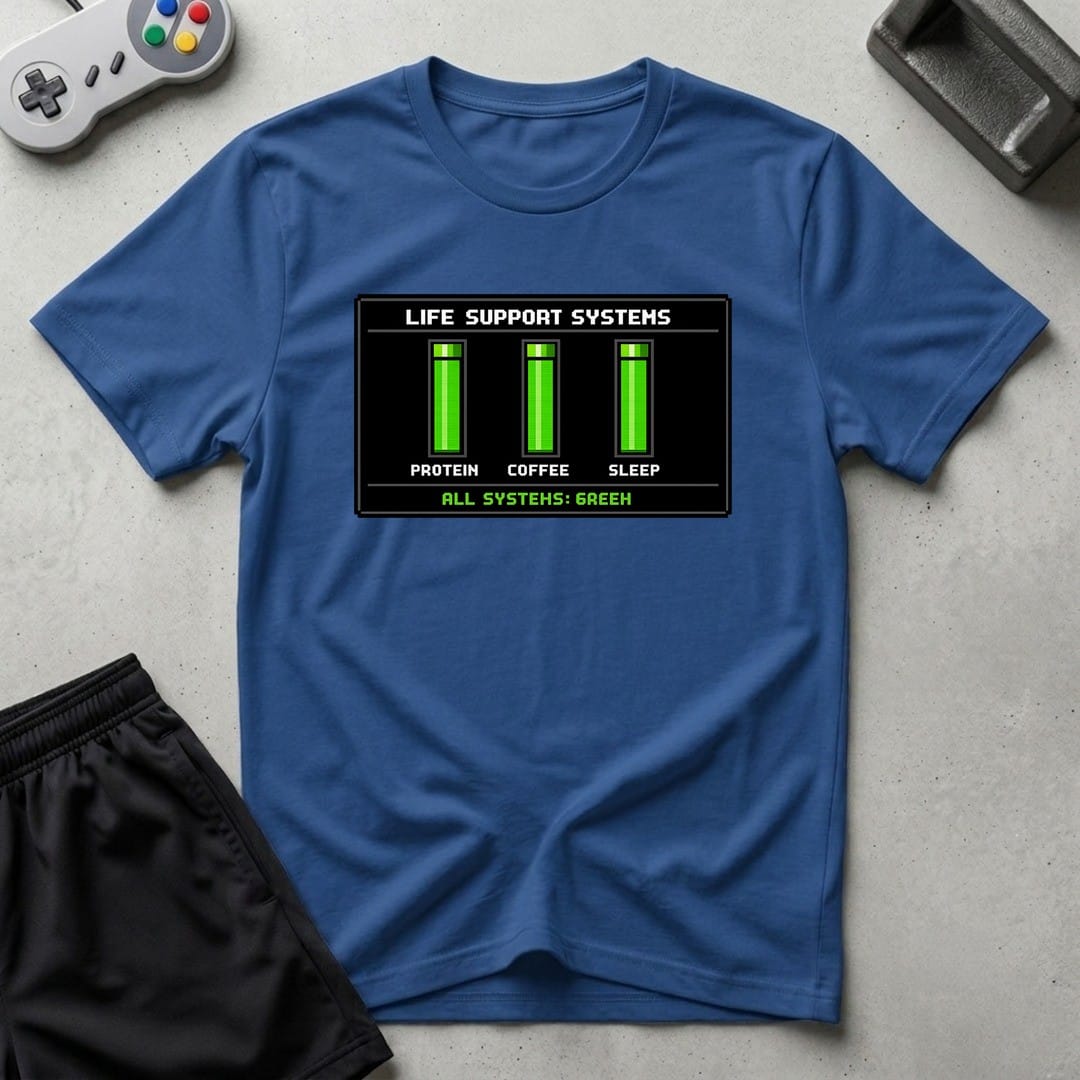 DreamMaker mockup — Life Support Systems T-Shirt (royal)