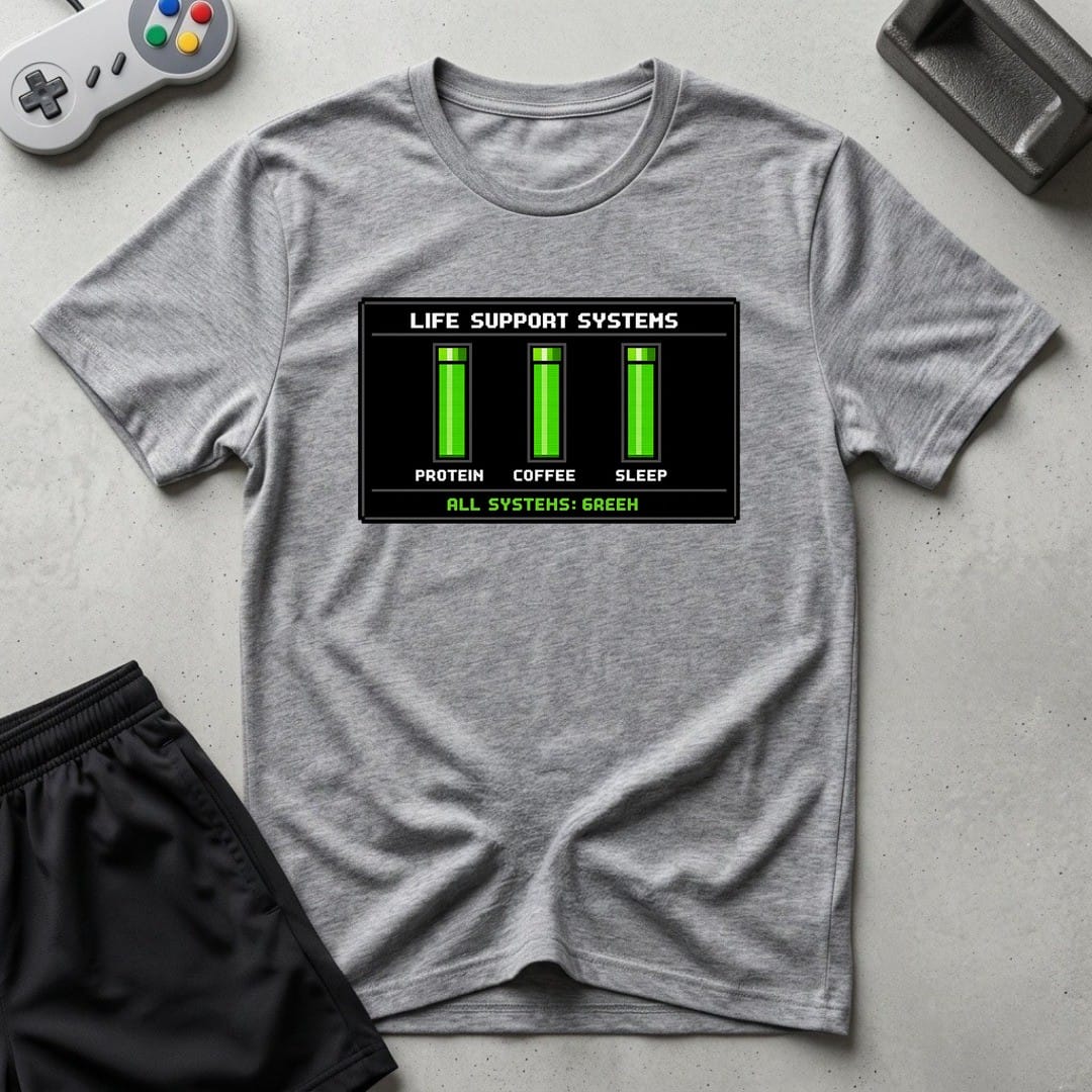 DreamMaker mockup — Life Support Systems T-Shirt (sport-grey)