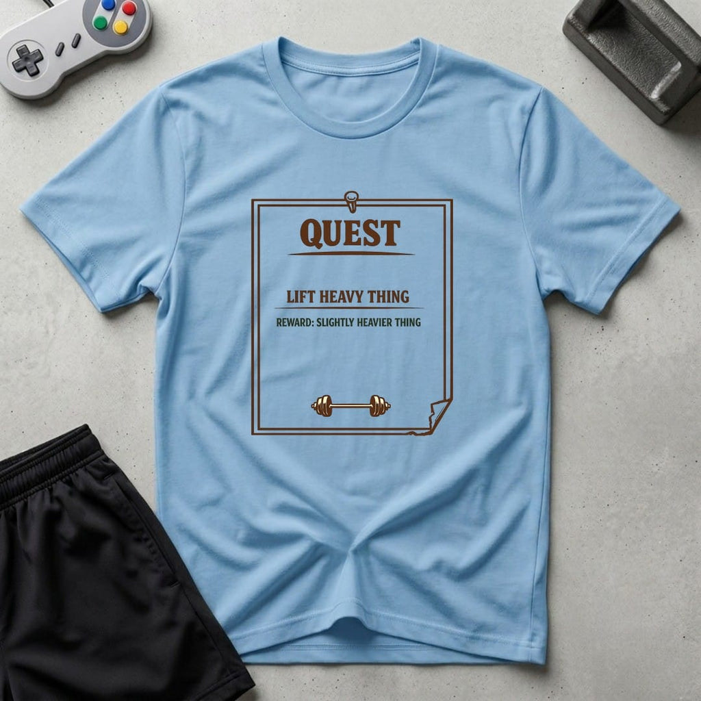 DreamMaker mockup — Lift Heavy Thing T-Shirt (light-blue)