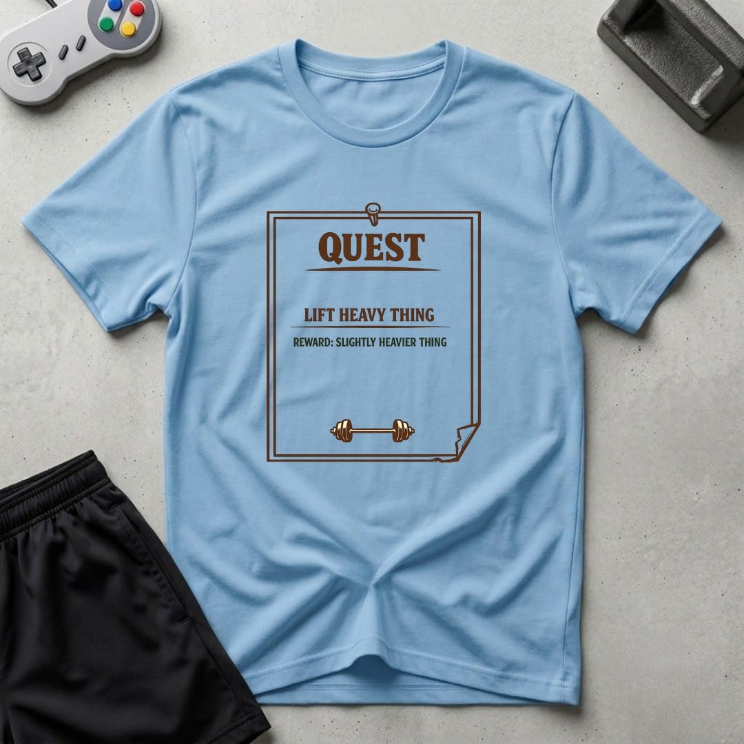 DreamMaker mockup — Lift Heavy Thing T-Shirt (light-blue)