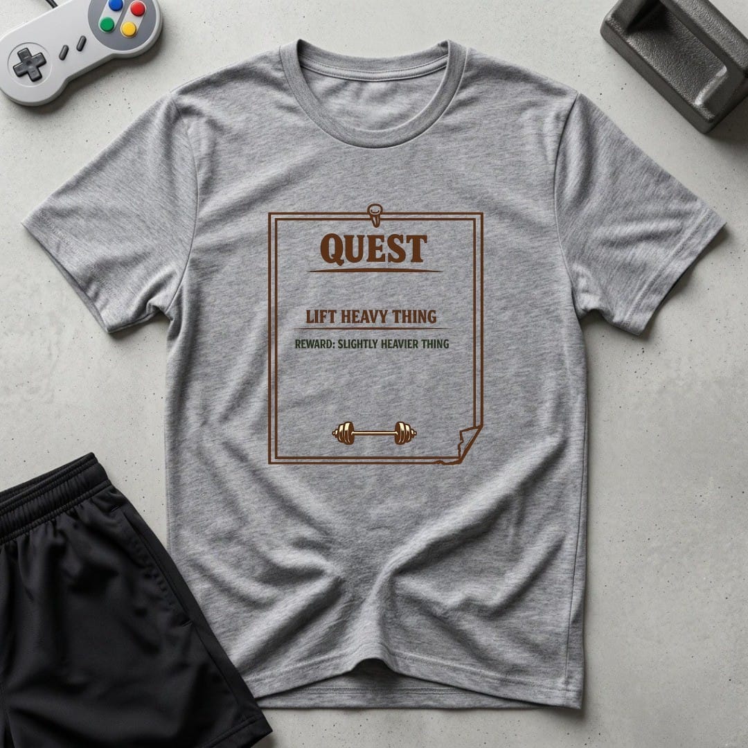 DreamMaker mockup — Lift Heavy Thing T-Shirt (sport-grey)