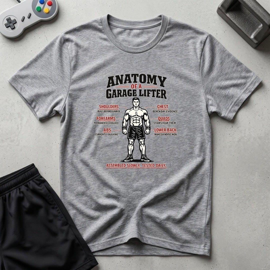 DreamMaker mockup — Lifter Anatomy T-Shirt (sport-grey)