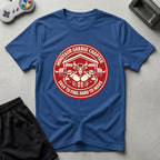 DreamMaker mockup — Minotaur Garage Chapter T-Shirt (royal)