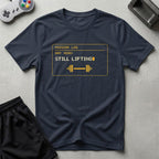 DreamMaker mockup — Mission Log Day 4000 T-Shirt (navy)