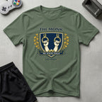 DreamMaker mockup — Monk Crest T-Shirt (military-green)