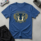 DreamMaker mockup — Monk Crest T-Shirt (royal)