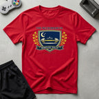 DreamMaker mockup — Necromancer Crest T-Shirt (red)